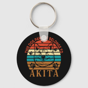 Deze Pawdre behoort tot Akita Inu Dog Dad Funny Sleutelhanger
