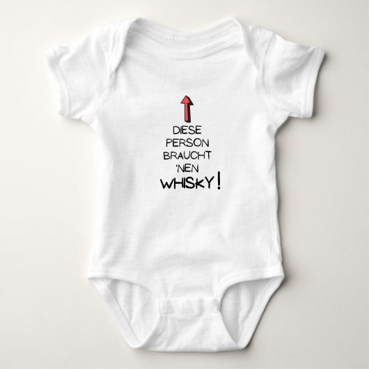 Deze persoon heeft een whisky nodig | Whiskey Romper (Voorkant)