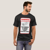Deze persoon is onder 24 uur videobewaking t-shirt (Voorkant volledig)