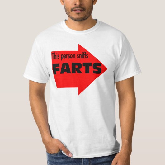 Deze persoon spuugt farts. t-shirt (Voorkant)