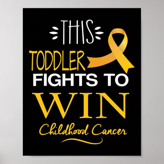 Deze peuter te winnen Kindertijd Kanker Awareness Poster (Voorkant)