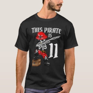 Deze piraat is 11 dabbing piraat 11e verjaardag jo t-shirt