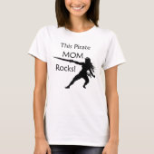 Deze piraat mam rockt t-shirt (Voorkant)