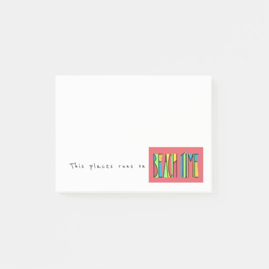Deze plaats loopt op de Nota's van de Tijd van de  Post-it® Notes (Voorkant)