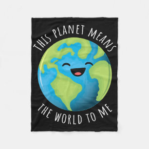 Deze planeet betekent voor mij de wereld Schattige Fleece Deken