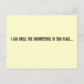 Deze plek riekt naar incompetentie briefkaart