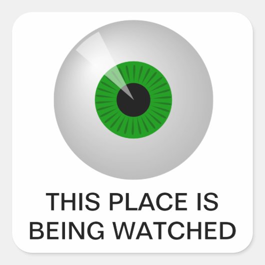 Deze plek wordt bekeken vierkante sticker (Voorkant)