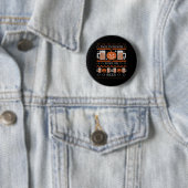 Deze pompoen lopen op biesgrappige, lelijke hallow ronde button 5,7 cm (In situ)