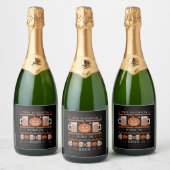 Deze pompoen lopen op biesgrappige, lelijke hallow sparkling wijnetiket (Flessen)