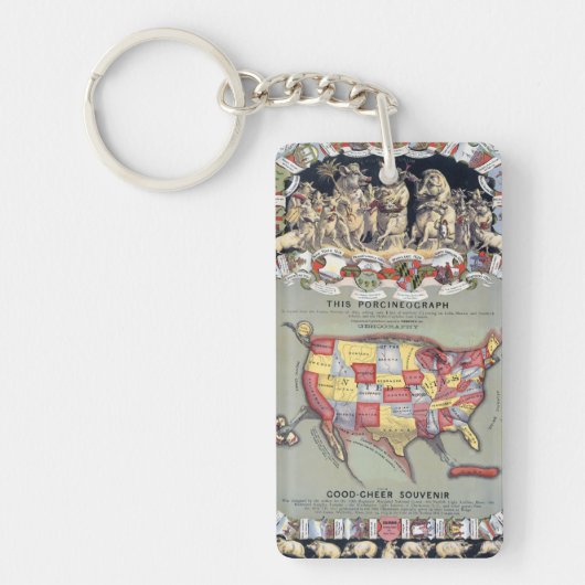DEZE PORCINEOGRAPH, C1876 SLEUTELHANGER (Voorkant)