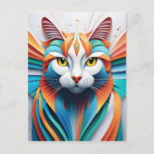 Deze prachtige kat vector kunst is de perfecte add briefkaart (Voorkant)