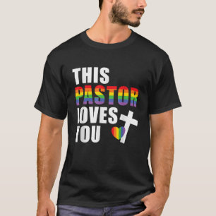 Deze predikant houdt van je LGBTQ Ally Religious L T-shirt