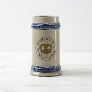 Deze pretzels maken me dorstig bierpul