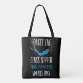 Deze prinses draagt blauwe vinnen tote bag (Achterkant)