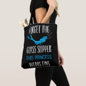 Deze prinses draagt blauwe vinnen tote bag (Dichtbij)