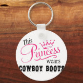 Deze prinses draagt Cowboy Boots Sleutelhanger (Voorkant)