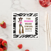 Deze prinses draagt Cowgirl Boots! Servetten (Insitu)