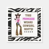 Deze prinses draagt Cowgirl Boots! Servetten (Voorkant)