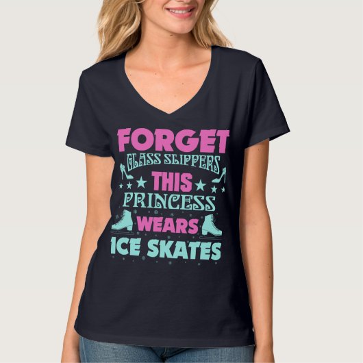Deze prinses draagt Ice Ska... T-shirt (Voorkant)