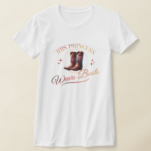 Deze prinses draagt laarzen cowgirl t-shirt