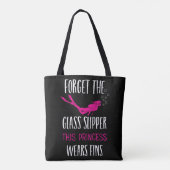Deze prinses draagt roze vinnen tote bag (Achterkant)