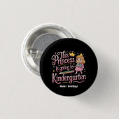 Deze prinses gaat naar de kleuterschool Schattige  Ronde Button 3,2 Cm (Voorkant /achterkant)