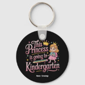 Deze prinses gaat naar de kleuterschool Schattige  Sleutelhanger (Voorkant)