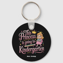 Deze prinses gaat naar de kleuterschool Schattige  Sleutelhanger