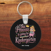 Deze prinses gaat naar de kleuterschool Schattige  Sleutelhanger (Voorkant)
