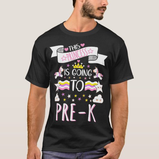 Deze prinses gaat terug naar school t-shirt (Voorkant)