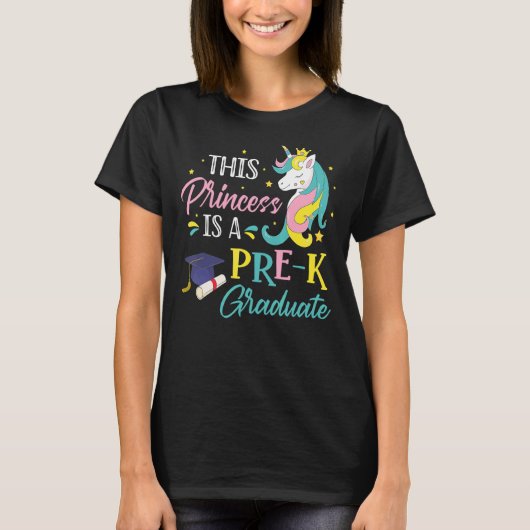 Deze prinses is een pre k Afstuderen magische eenh T-shirt (Voorkant)