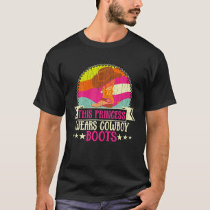 Deze prinses Wears Cowboy Boots Rodeo T-shirt