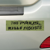 Deze prius doodt fascisten bumpersticker (Op auto)