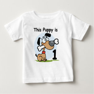 Deze puppy 1e verjaardag T shirten en cadeaus