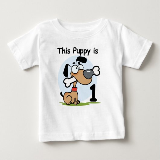 Deze puppy 1e verjaardag T shirten en cadeaus (Voorkant)