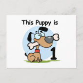 Deze puppy 1e verjaardag T shirten en cadeaus Briefkaart (Voorkant)