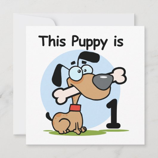 Deze puppy 1e verjaardag T shirten en cadeaus Kaart (Voorkant)