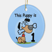 Deze puppy 1e verjaardag T shirten en cadeaus Keramisch Ornament (Links)