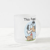 Deze puppy 1e verjaardag T shirten en cadeaus Matglas Koffiemok (Voorkant rechts)