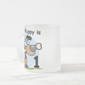 Deze puppy 1e verjaardag T shirten en cadeaus Matglas Koffiemok (Voorkant links)