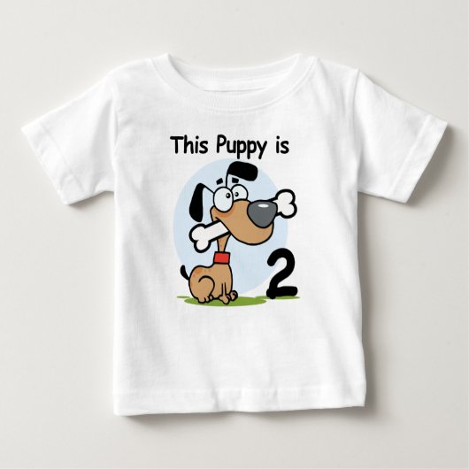 Deze Puppy 2e verjaardag T shirten en cadeaus (Voorkant)