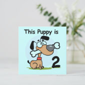 Deze Puppy 2e Verjaardag T shirten en Cadeaus Kaart (Staand voorkant)