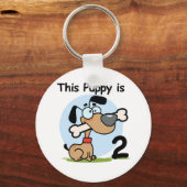 Deze Puppy 2e Verjaardag T shirten en Cadeaus Sleutelhanger (Voorkant)