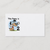 Deze Puppy 2e Verjaardag T shirten en Cadeaus Visitekaartje (Achterkant)