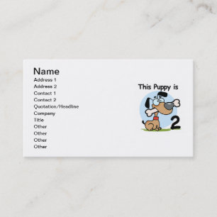 Deze Puppy 2e Verjaardag T shirten en Cadeaus Visitekaartje