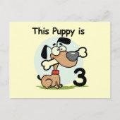 Deze Puppy 3e Verjaardag T-shirts en geschenken Briefkaart (Voorkant)