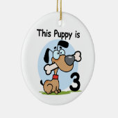 Deze Puppy 3e Verjaardag T-shirts en geschenken Keramisch Ornament (Rechts)