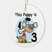 Deze Puppy 3e Verjaardag T-shirts en geschenken Keramisch Ornament (Links)