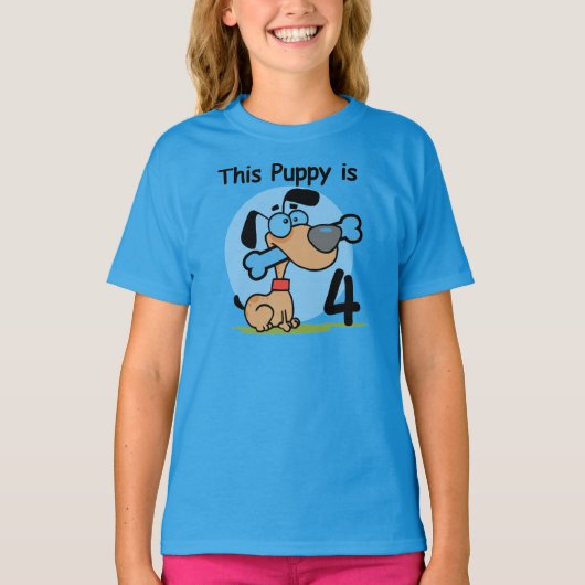 Deze Puppy 4e Verjaardag Tshirts en geschenken (Voorkant)