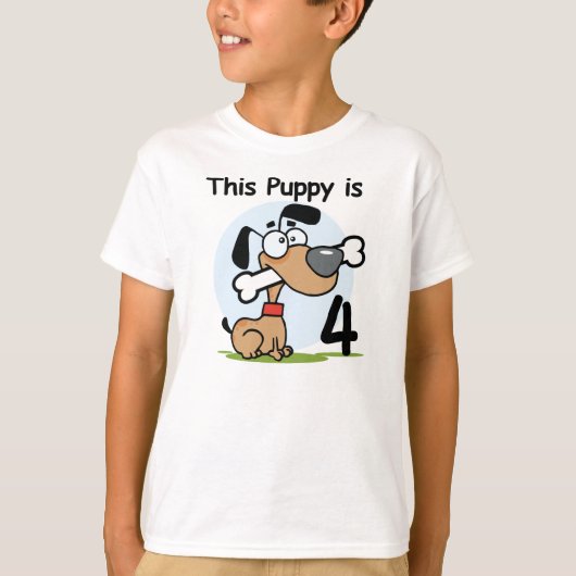 Deze Puppy 4e Verjaardag Tshirts en geschenken (Voorkant)